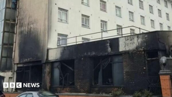 Homes evacuated over fears fire at seaside hotel weakened building's structure
