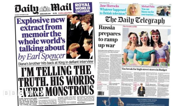 The Papers: ‘Monstrous words’ and ‘Russia to ramp up war’