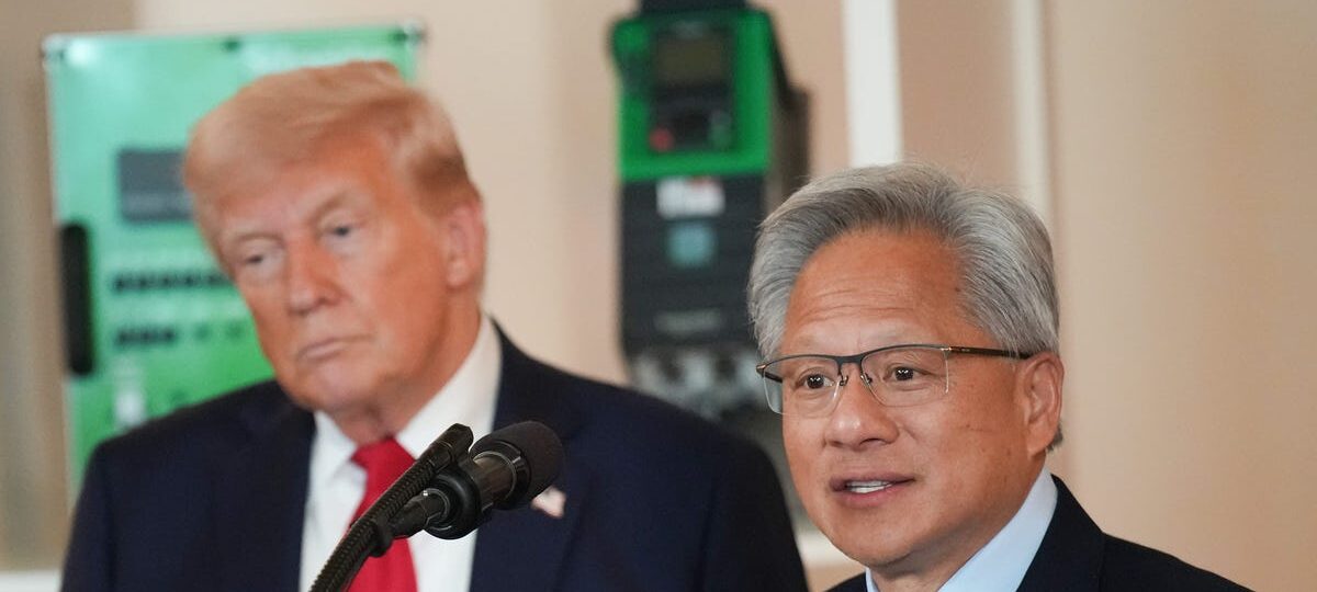 Trump called Nvidia CEO Jensen Huang mid-interview to rip AI doomerism: 'The robots will not be taking over'