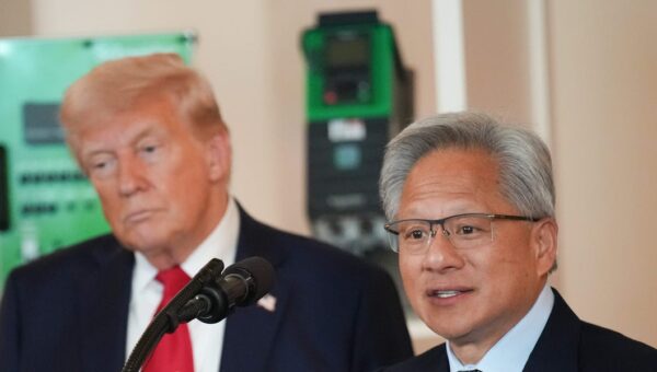 Trump called Nvidia CEO Jensen Huang mid-interview to rip AI doomerism: 'The robots will not be taking over'