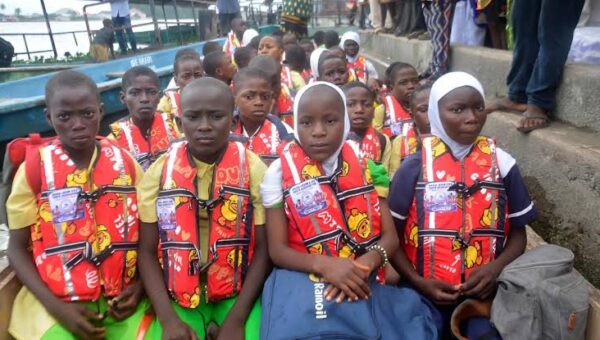 Lagos youth group inaugurates boat for pupils in riverine communities