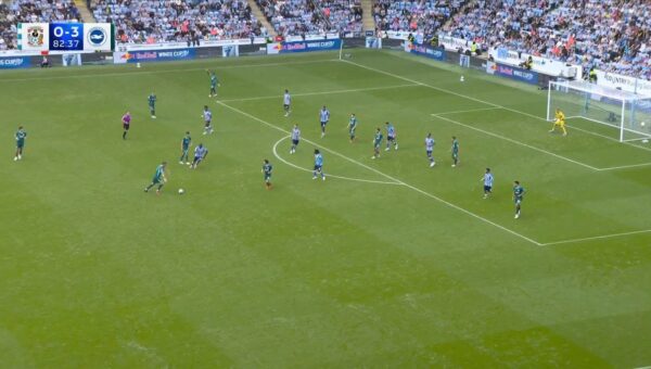 Watch: Lewis Dunk scores insane goal of the season contender as Brighton hammer 10-man Coventry 5-0