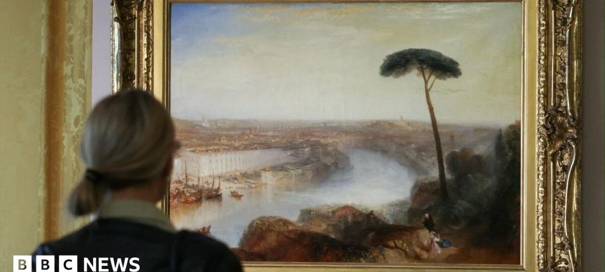 Close-up look at Turner's '£50m' Rome painting on show in the city