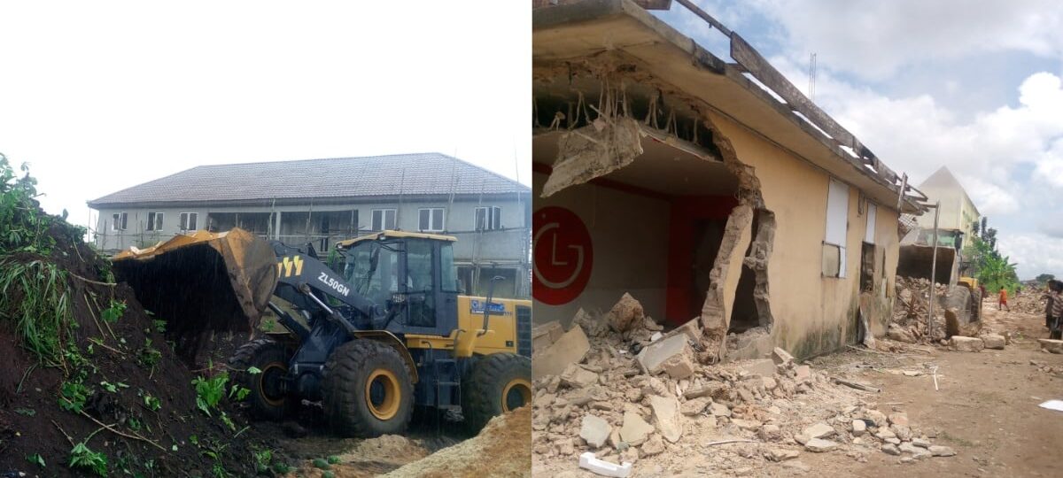 Abia Govt demolishes shops, shanties in Railway Quarters