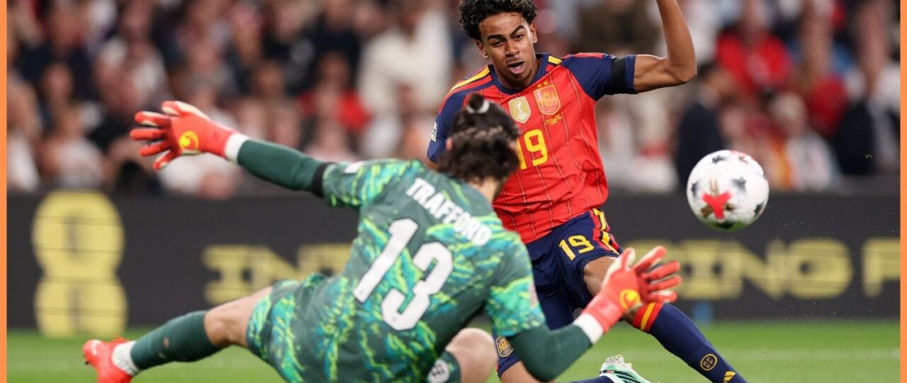 Video: Lamine Yamal pounces on awful error to make it England 0-1 Spain