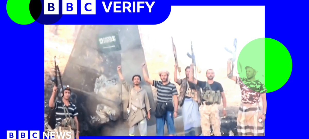 Verified video shows wreckage of Saudi fighter jet shot down over Yemen