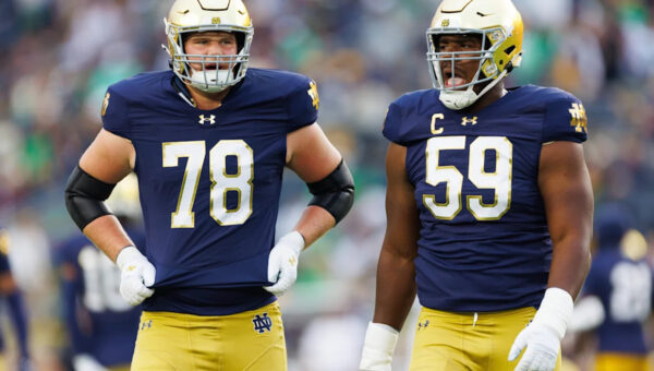 Notre Dame offensive lineman ruled out vs. Michigan State