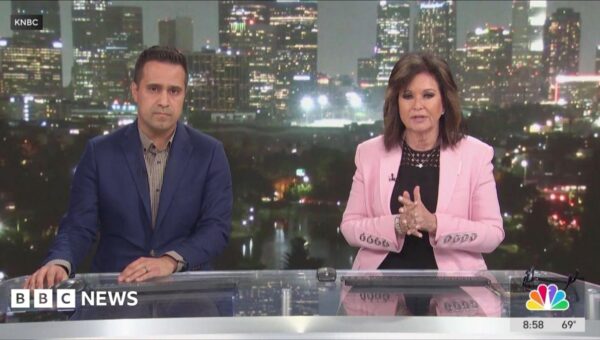 Moment NBC presenters confirm live on air that their helicopter crashed in LA