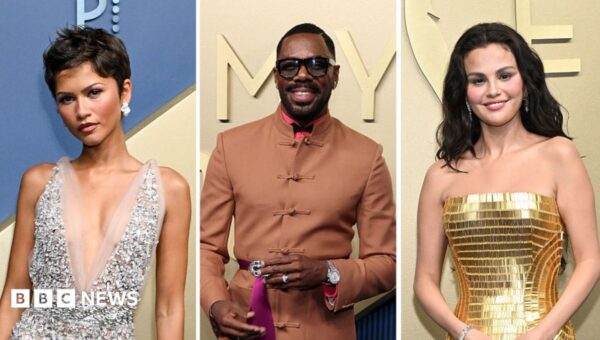 Watch: Selena Gomez, Zendaya and other stars light up Emmys red carpet