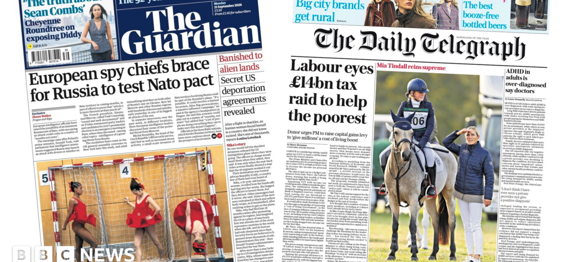 The Papers: 'Russia to test Nato pact' and 'Labour eye tax raid'