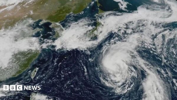 Watch: Timelapse shows typhoon barrelling towards Japan