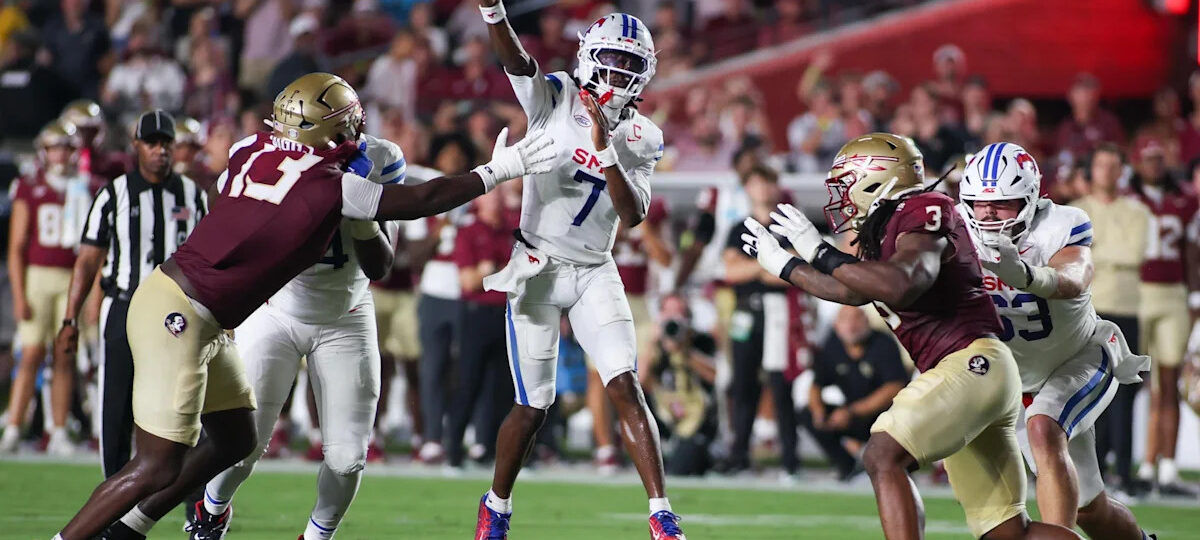 Jennings lights up Florida State with 430 yards; SMU wins delayed game, 27-24