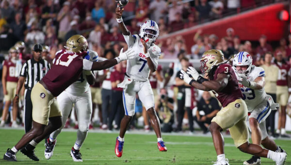 Jennings lights up Florida State with 430 yards; SMU wins delayed game, 27-24