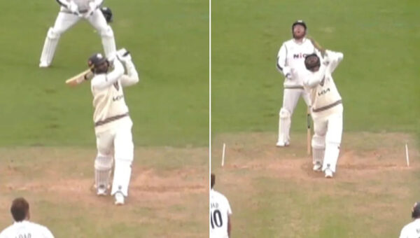 Eight runs needed, two wickets left: Auqib Nabi hits six before getting out next ball as Surrey pull off one-wicket win in County thriller