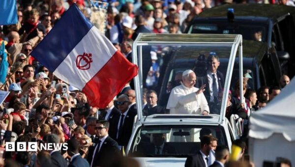 Pope says ‘scourge’ of abuse must be rooted out as he visits Lourdes