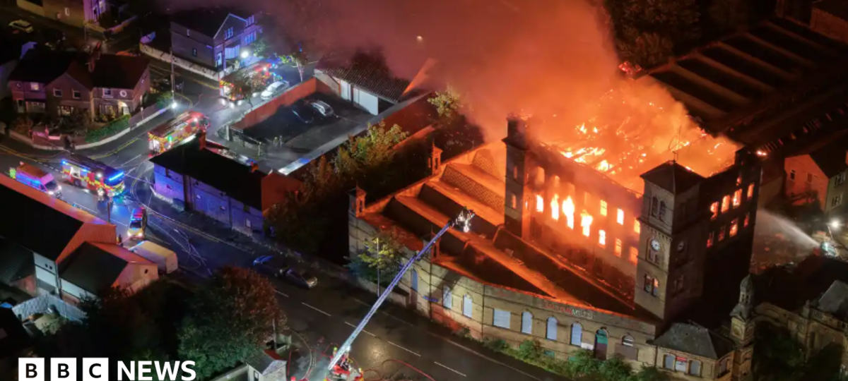 Major fire at derelict Peaky Blinders mill