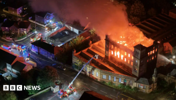 Major fire at derelict Peaky Blinders mill