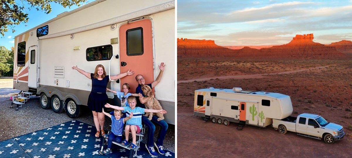 A family of 5 left Brooklyn to travel in an $18,000 RV full time. See inside their custom space.