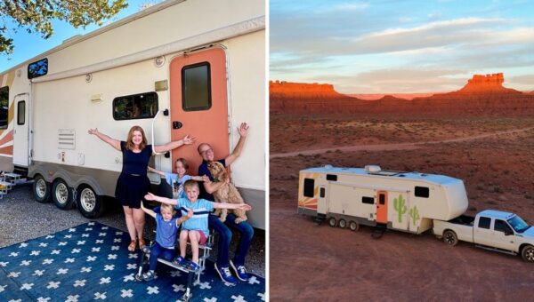 A family of 5 left Brooklyn to travel in an $18,000 RV full time. See inside their custom space.