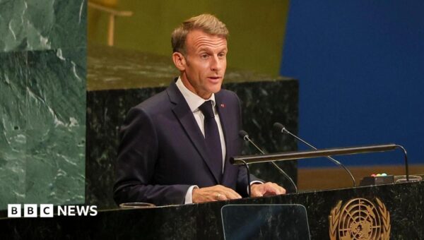 Netanyahu calls Macron’s remarks on West Bank in UN speech ‘grotesque’