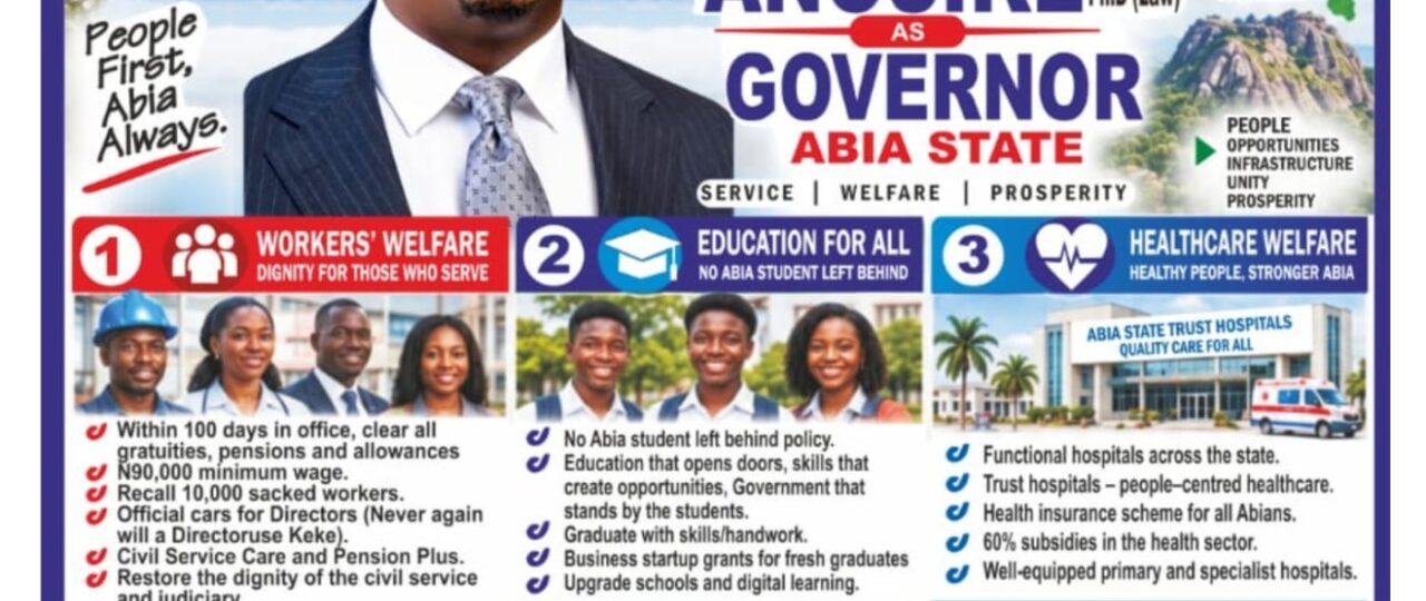 Abia 2027: From Workers’ Welfare to Agriculture – Anosike unveils Abia welfarist governance agenda [PHOTO]