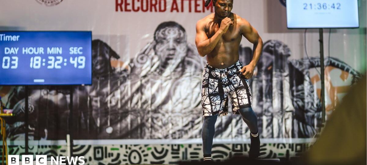 Nigerian attempts to break world record by dancing non-stop for seven days