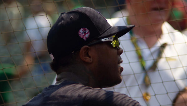 How far ahead is Aroldis Chapman in MLB’s reliever strikeout record?