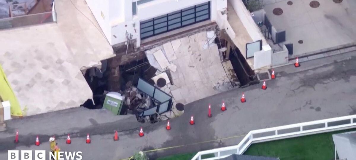 Watch: Sinkhole at Nicolas Cage's Malibu house swallows driveway