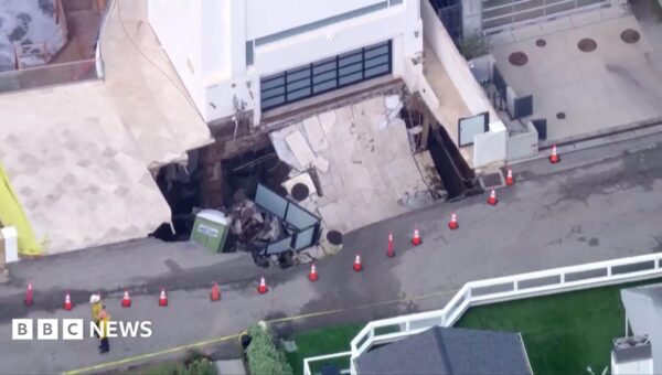 Watch: Sinkhole at Nicolas Cage’s Malibu house swallows driveway