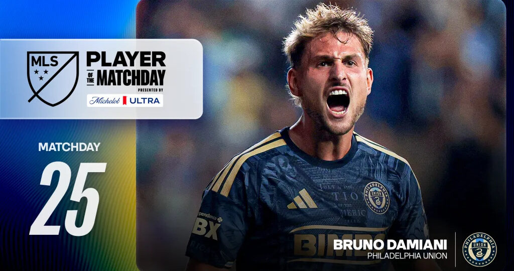 Philadelphia Union forward Bruno Damiani named Player of the Matchday