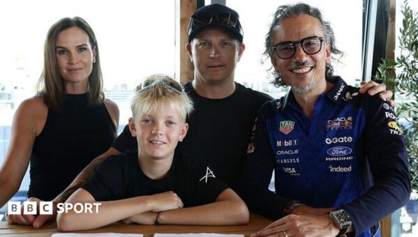 Kimi Raikkonen’s son Robin, 11, signs for Red Bull