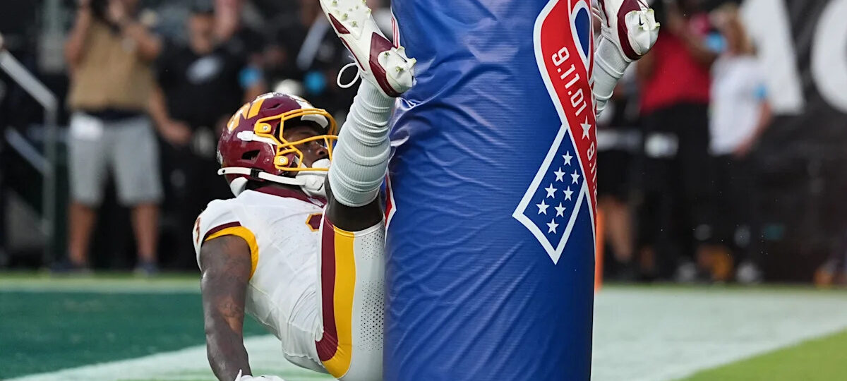 Stefon Diggs penalized for celebration after first TD with Commanders, ruining 2-point conversion shot in loss to Eagles