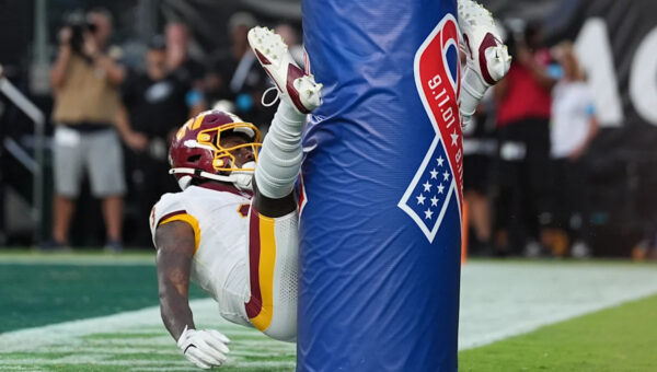 Stefon Diggs penalized for celebration after first TD with Commanders, ruining 2-point conversion shot in loss to Eagles
