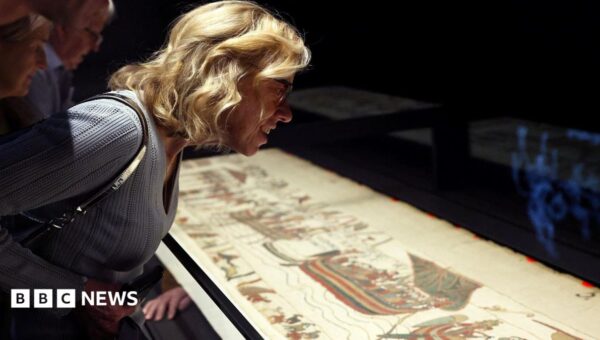Bayeux Tapestry unveiled to UK public for first time at British Museum