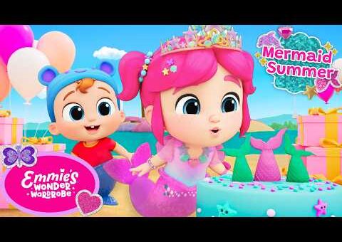 Pink Mermaid Birthday Song! 🎂🎈 | Mermaid Summer! 🧜‍♀️☀️ | Emmie’s Wonder Wardrobe by Little Angel