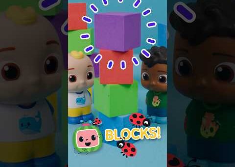 Stacking Colorful Building Blocks 🧱 Toy Play Fun with JJ & Cody! 🌈 #cocomelon #shorts