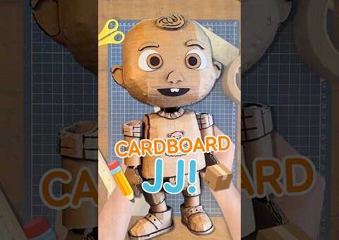 How to Make Cardboard JJ 📦 30 Second Challenge 🤔❓ #cocomelon #art #diy