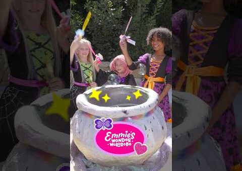 Who’s READY For Halloween! 🤚 Emmie The Witch Magic Cauldron Party #kids #shorts