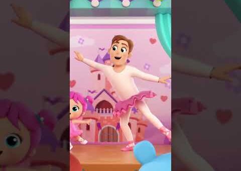 Daddies Big Ballet Adventure! 🩰 Emmie’s Dance Party Nursery Rhyme #kids #shorts