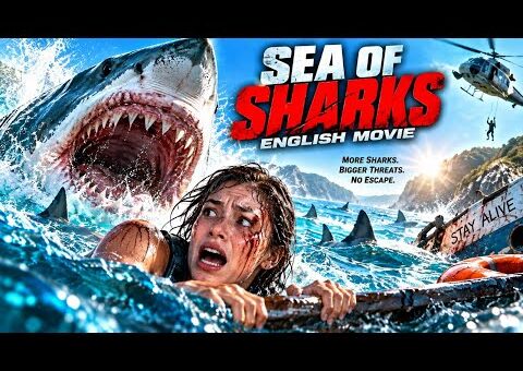 SEA OF SHARKS | Trapped In The Ocean With Deadly Sharks | Hollywood Action Thriller Movie In English