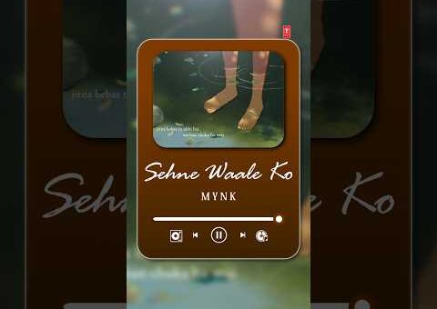SEHNE WAALE KO💔🌹| MYNK | #YTShortsIndia