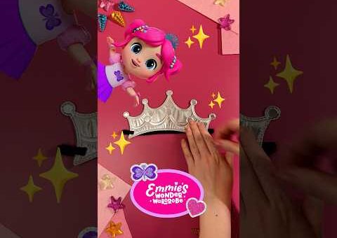 A Crown Fit For A QUEEN! 👑 Craft A Pretty Sparkly Girly Tiara With Emmie #kids #shorts