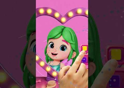 The BEST Hairday! 🎨 Learn Girly Rainbow Colors & Get Ready With Emmie #kids #shorts