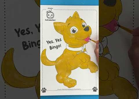 Let’s Paint Bingo in 20 SECONDS! 🐶🖌️ #cocomelon #art #dog
