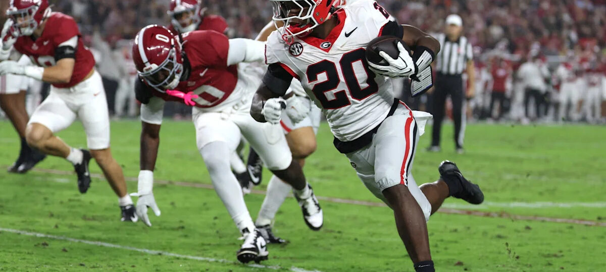 Dwight Phillips Jr. and No. 2 Georgia run past No. 6 Alabama 20-17 in an SEC clash