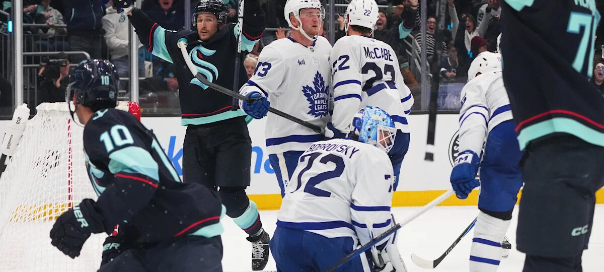 Kraken outlast Maple Leafs 5-4 to spoil No. 1 overall pick Gavin McKenna’s big game
