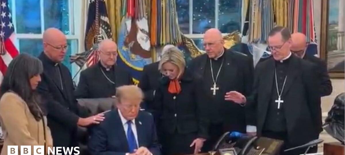 Catholic bishops apologise for 'exploited' Trump meeting