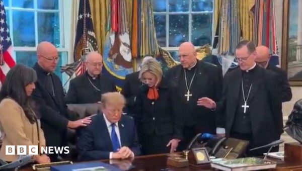 Catholic bishops apologise for ‘exploited’ Trump meeting