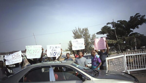 CNG protest rocks Niger as motorists storm NNPC mega station with placards
