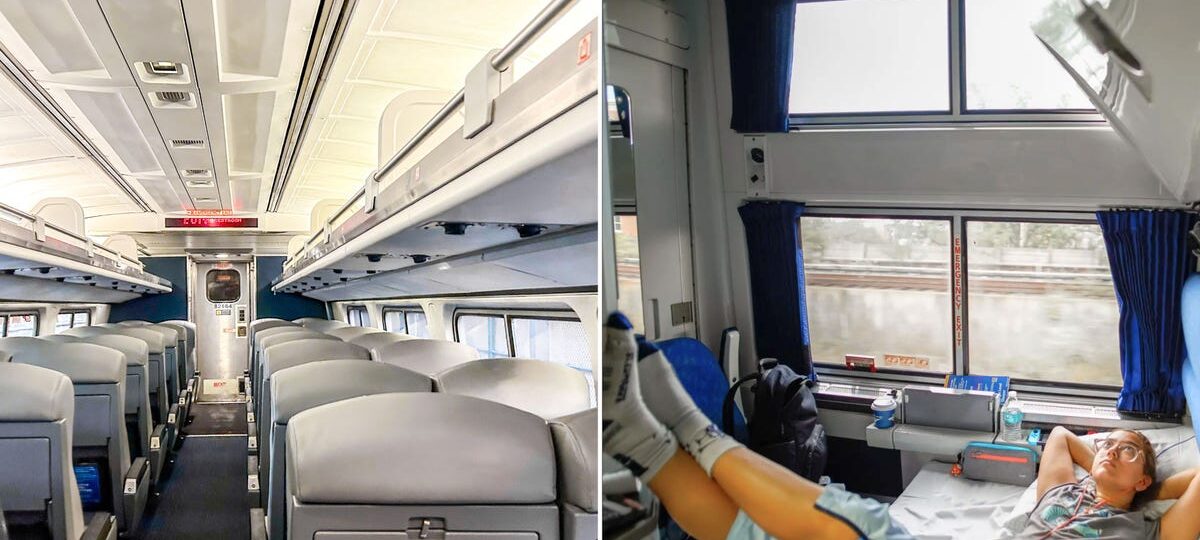 I've spent 154 hours on Amtrak trains in 5 different classes, from coach to bedrooms. The best deal was a premium cabin.